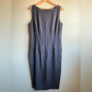 Sleeveless Black Midi Sheath Dress